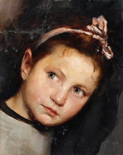 Head of a Girl by Wilhelm Maria Hubertus Leibl